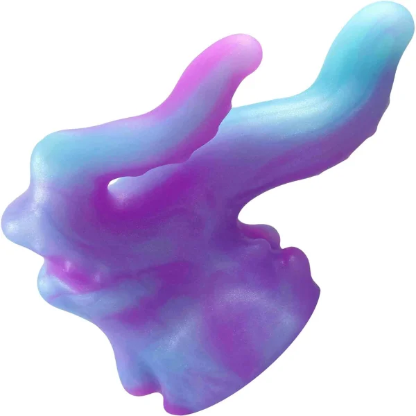 Pris Toys Hydra Dual Stimulation Magic Wand Silicone Dildo Attachment - Glow In The Dark