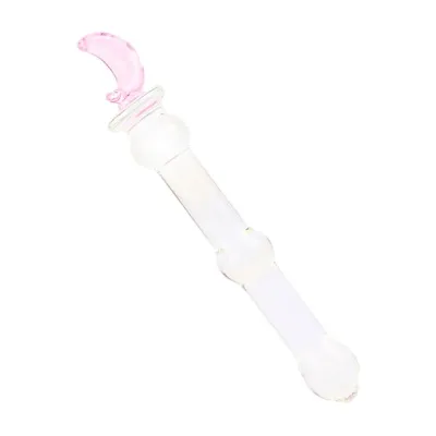 Lucent Small Moon Handle Glass Massager