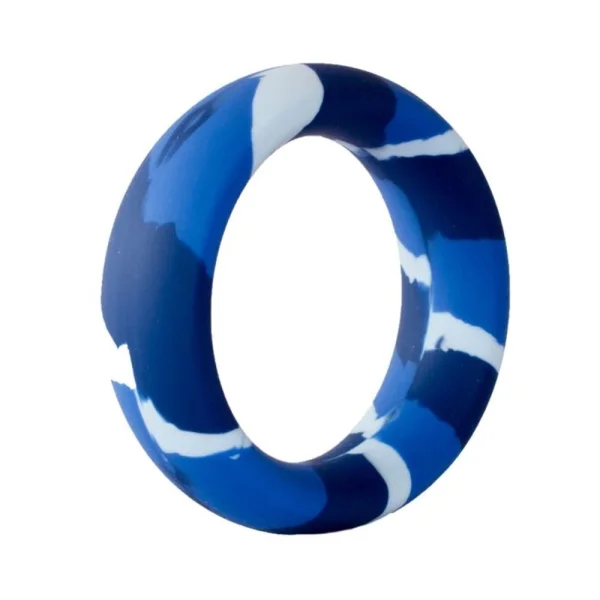 Major Dick Commando Cock Ring Blue Camo 1.5 inches