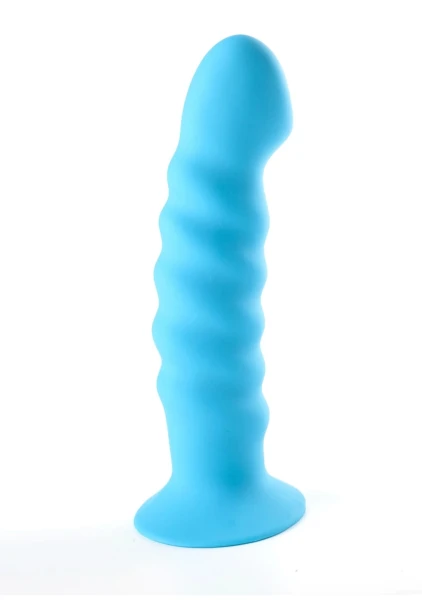 Colours Dual Density 8 Inch Silicone Suction Cup Dildo - Chocolate
