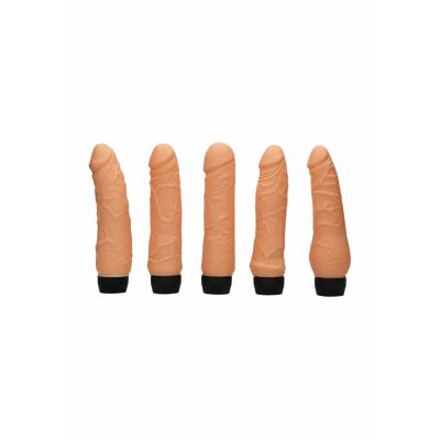 Bedside Companions 5 Different Vibrators Flesh Realistic Vibrating Cocks