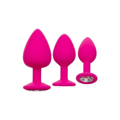 Cheeky Gems Butt Plug Set Pink 2 Inch