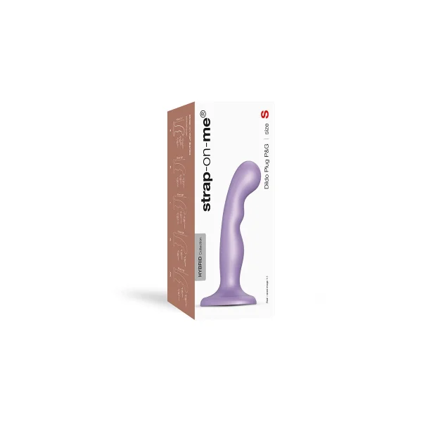 Strap-on-Me Hybrid Collection P&G Silicone Suction Cup Dildo - S Metallic Lilac