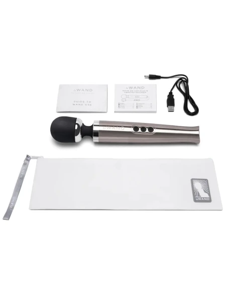 Le Wand Die Cast Rechargeable Vibrating Body Massager - Silver