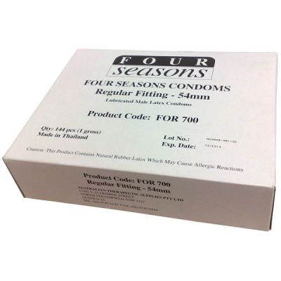 Four Seasons Regular Condoms Bulk Box of 144