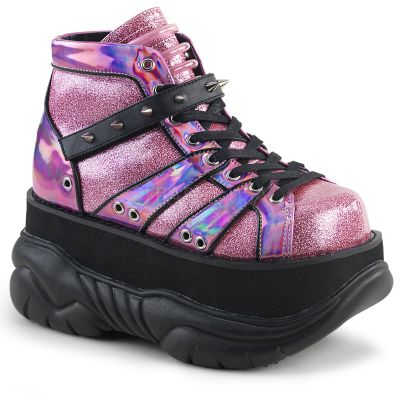 3 inches PF Lace Up Ankle Bootie w Velcro Strap
