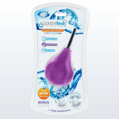 Cloud 9 Fresh Deluxe Anal Soft Tip Enema 7 6oz w EZ Squeeze Bulb amp