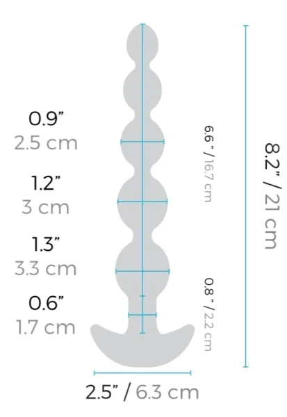 B-Vibe - Cinco Anal Beads - Black — image 13 of 14