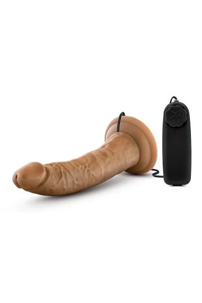 Blush Dr. Skin Dr. Dave Mocha 7 Inch Vibrating Cock with Suction Cup — image 4 of 5