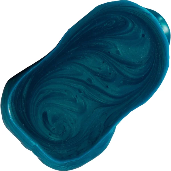 The Uberous Thick 7" Silicone Dildo With Balls By Uberrime - Medium, Mermaid Blue