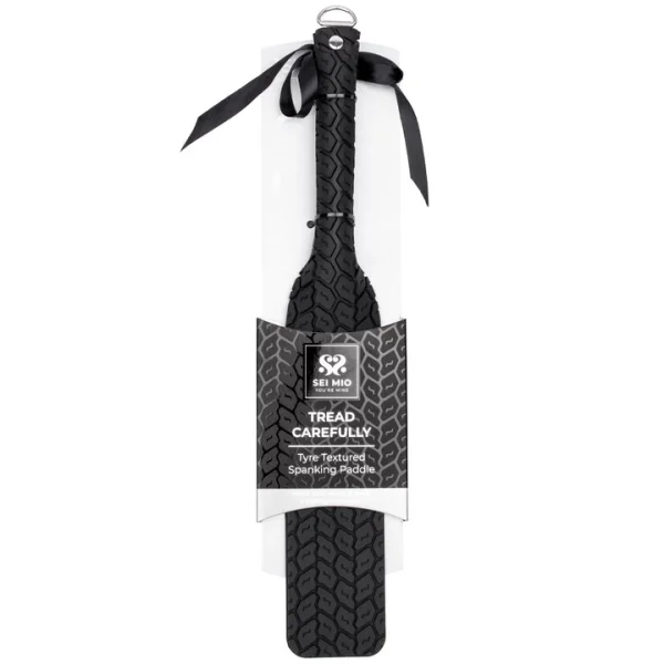 Sei Mio Tread Carefully Rubber Tyre Spanking Paddle - 15 Inch