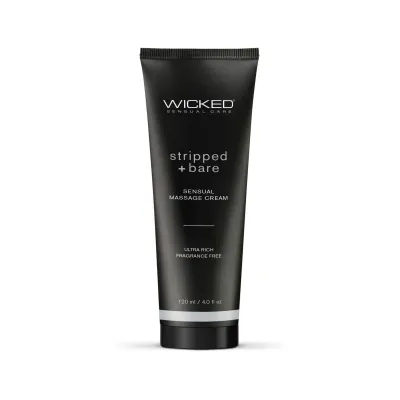 Stripped and Bare Unscented Sensual Massage Cream 4 Oz