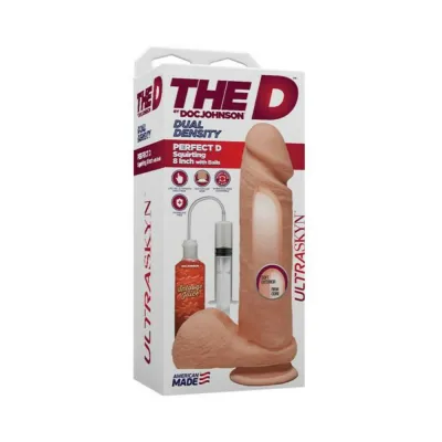The D Perfect D Squirting 8 In With Balls Ultraskyn Vanilla