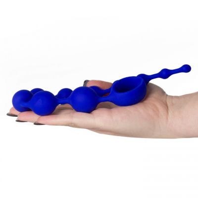 Bondara Blue Silicone Anal Beads 14 Inch