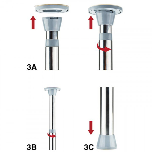 Silver 51mm Static Dance Pole – 84.6-116.9 Inch