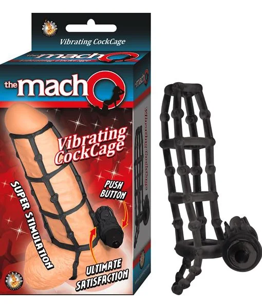 Macho Vibrating Cockcage Black