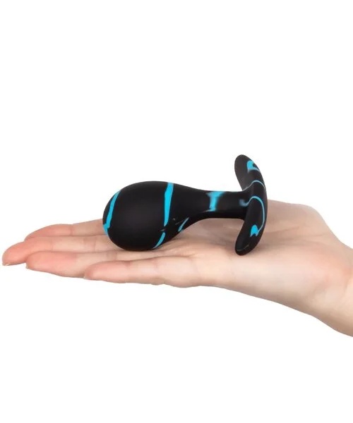 Mon Amour Black Marble Silicone P-Spot Plug - 2.2, 2.5 or 3 Inch