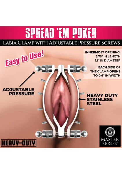 Stainless Steel Labia Clamp - BDSM Pussy Spreader