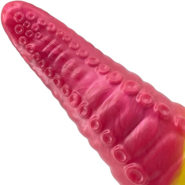 Uncover Creations The Tentacle Knot 8.5" Silicone Fantasy Dildo - Rainbow Brite