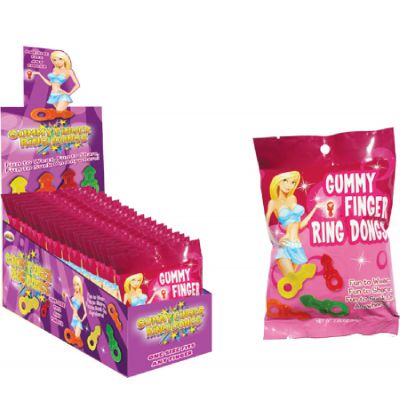 Gummy Finger Ring Dongs 12 X 8 Piece Display