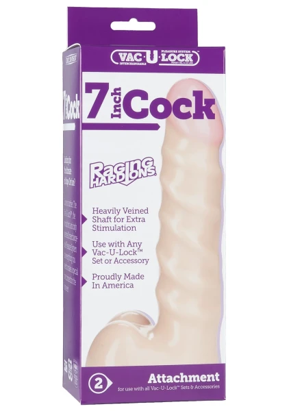 Doc Johnson Vac-U-Lock 7" Raging Hard-On Cock