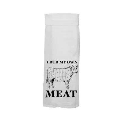 Games Novelty Twisted Wares I Rub My Own Meat Flour Towel