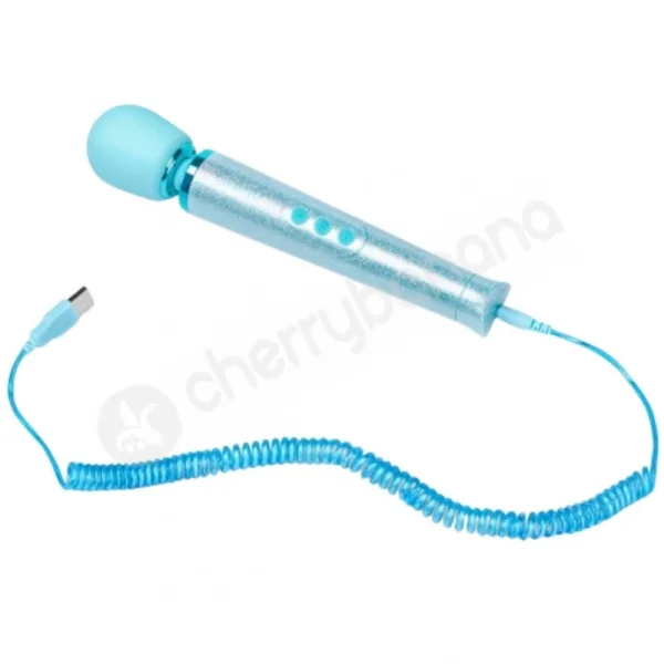 Le Wand Blue Petite Wand Massager All That Glimmers Gift Set