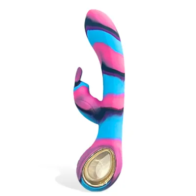 Colourful Camo Dini 7 1 Heated Rabbit Vibrator