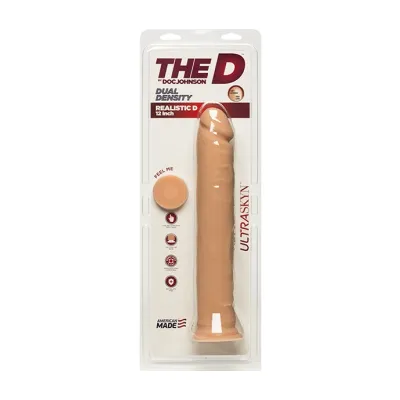 The D The Realistic D Suction Cup Dildo Skin 12 Inch