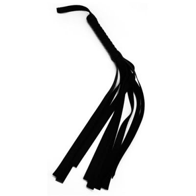 S M Black Faux Leather Flogger