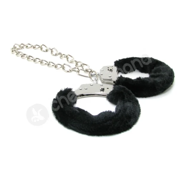 Ouch Black Beginner's Furry Legcuffs