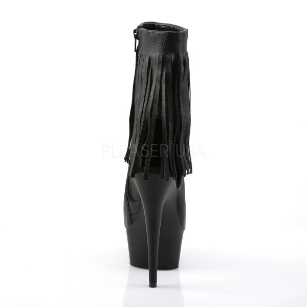 6 inches Heel, 1 3/4 inches PF Open Toe/Heel Fringe Bootie, Side Zip — image 4 of 8