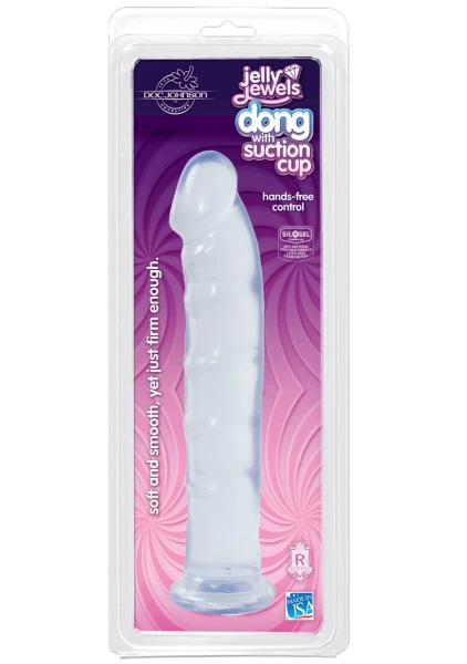 Jelly Jewel Dong with Suction Cup - Diamond