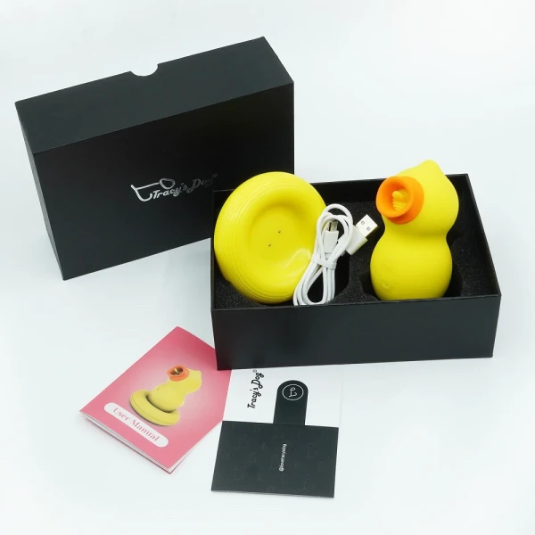Tracy's Dog DucKing Sucking & Licking Rubber Duck Clitoral Silicone Pleasure Air Stimulator