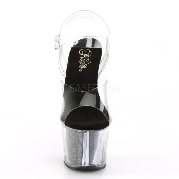 7 inches Heel, 2 3/4 inches PF Ankle Strap Sandal w/ Tinted Heel — image 14 of 16