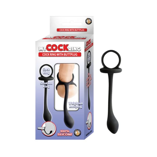 My Cockring Cockring With Weighed Buttplug Black — image 5 of 5
