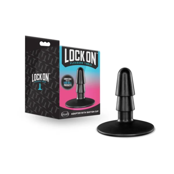 Lock On - Adapter With Suction Cup - Black
