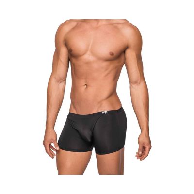 Male Power Seamless Sleek Sleek Short W sheer Pouch Black Xlarge