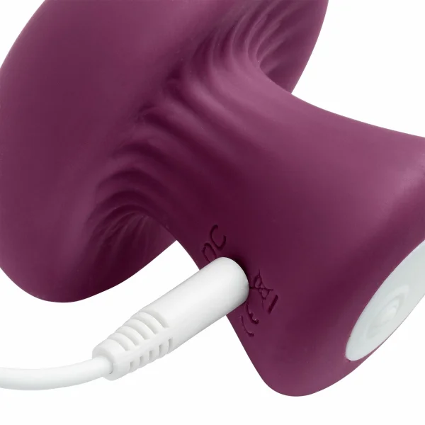 Cloud 9 Mushroom Massager Waterproof Rechargeable Vibrator - Plum — image 4 of 5