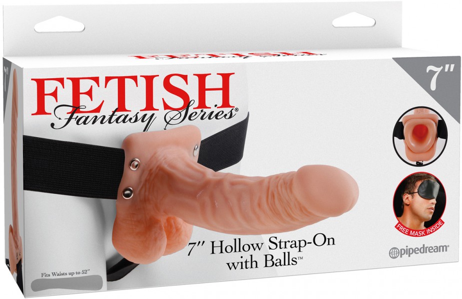 7" Hollow Strap-On + Balls