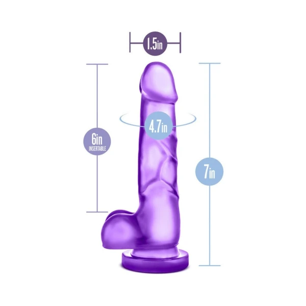 Sweet N Hard 4 Dong Suction Cup & Balls Purple
