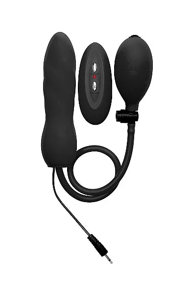 Inflatable Vibrating Silicone Twist - Black