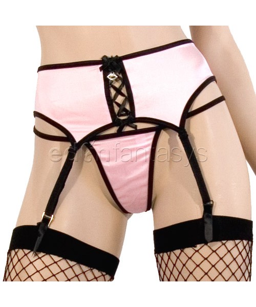 Lace up bra set