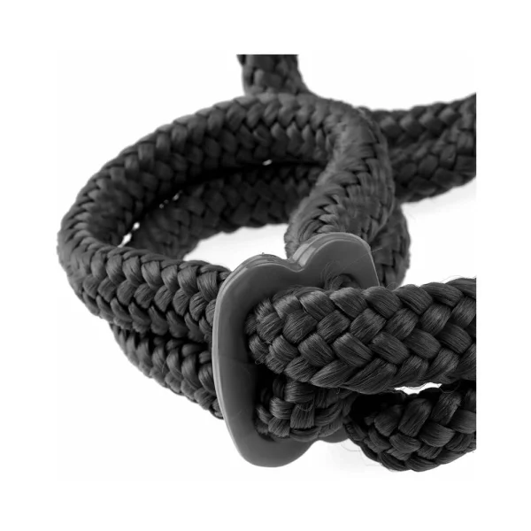 Fetish Fantasy Silk Rope Love Cuffs Black