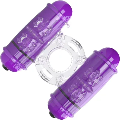 4B Double Wammy Dual Motor Vibrating Cock Ring By Screaming O Grape