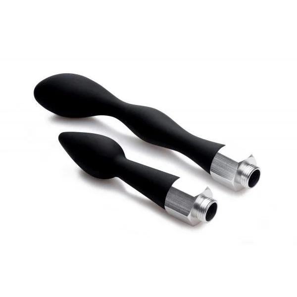 Premium Silicone Enema Attachment Set Black