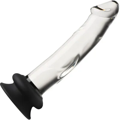 Pleasure Crystals 7 6 Glass Dildo With Suction Cup