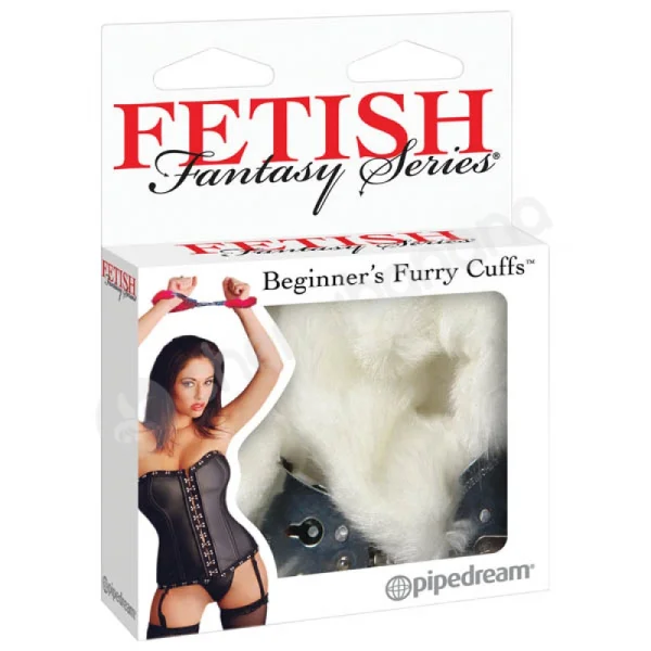 Fetish Fantasy Series White Beginner's Furry Cuffs