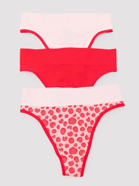 Lovehoney Mindful Pink Seamless Thong Set (3 Count)