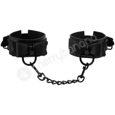 Sincerely Bow Tie Black Wrist Cuffs